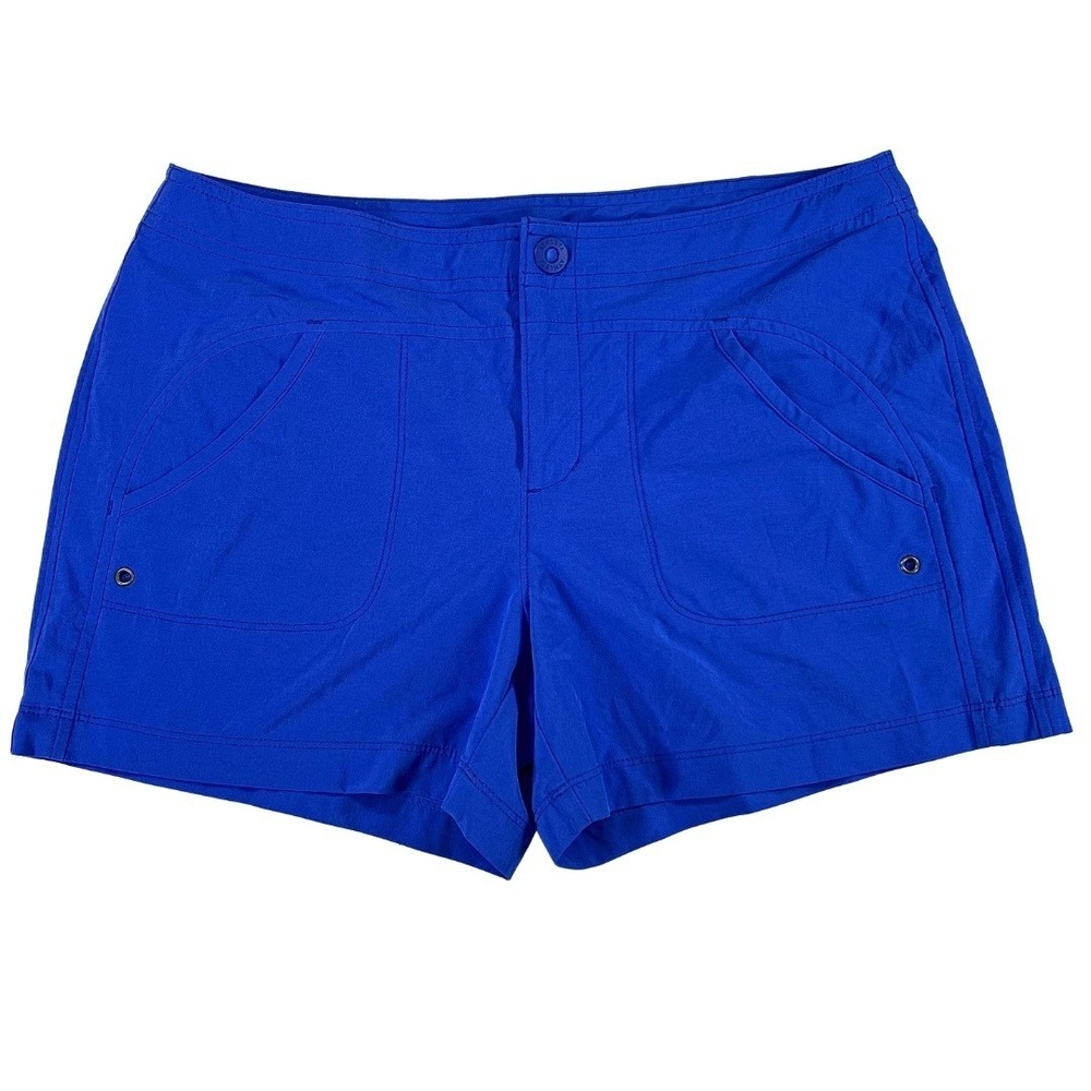 Athleta Costa Shorts Women's Size 8 Blue Stretch Hiking Travel Outdoor
